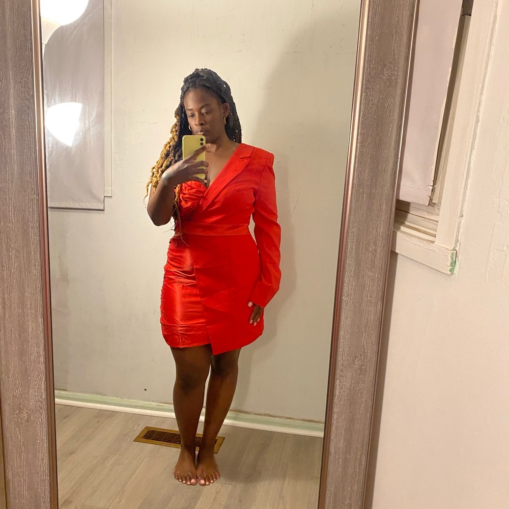 Red Blazer Dress High Fashion